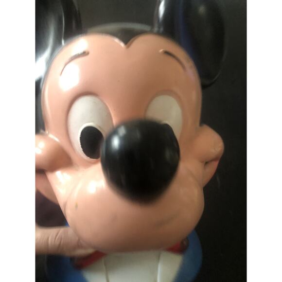 Vintage 1971 MICKEY MOUSE Head Bust Plastic Coin Piggy Bank 10" Tall - Picture 2 of 10